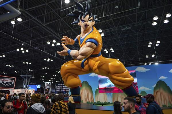 FILE - Dragon Ball Z booth is seen during New York Comic Con at the Jacob K. Javits Co<em></em>nvention Center on Oct. 12, 2023, in New York. Akira Toriyama, the creator of one of Japan's best-selling “Dragon Ball” and other popular anime who influenced Japanese comics, has died, his studio said Friday, March 8, 2024. He was 68. (Photo by Charles Sykes/Invision/AP, File)