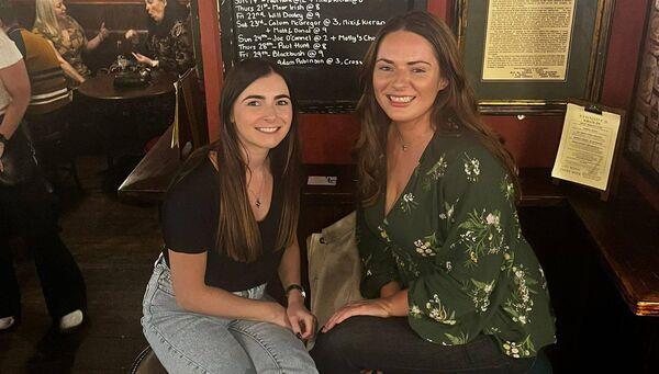 Sinéad McGrath pictured on a night out with a friend, Joanne O'Donnell.