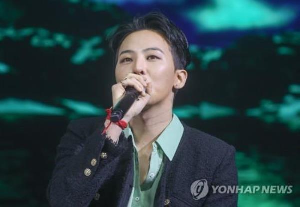 G-Dragon speaks during an event in Seoul on March 28, 2023. (Yonhap)