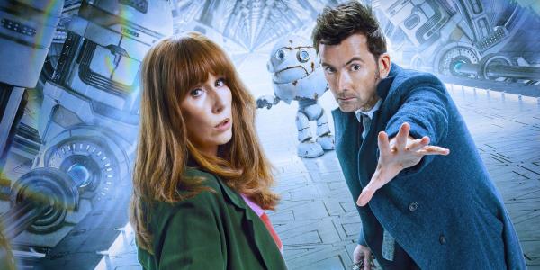 Doctor Who 60th-Anniversary Catherine Tate and David Tennant as Do<em></em>nna Noble and the Fourteenth Doctor Wild Blue Yo<em></em>nder Poster