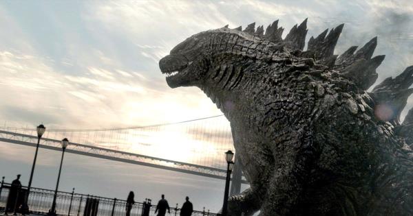 Godzilla approaches the waterfront in Godzilla (2014).